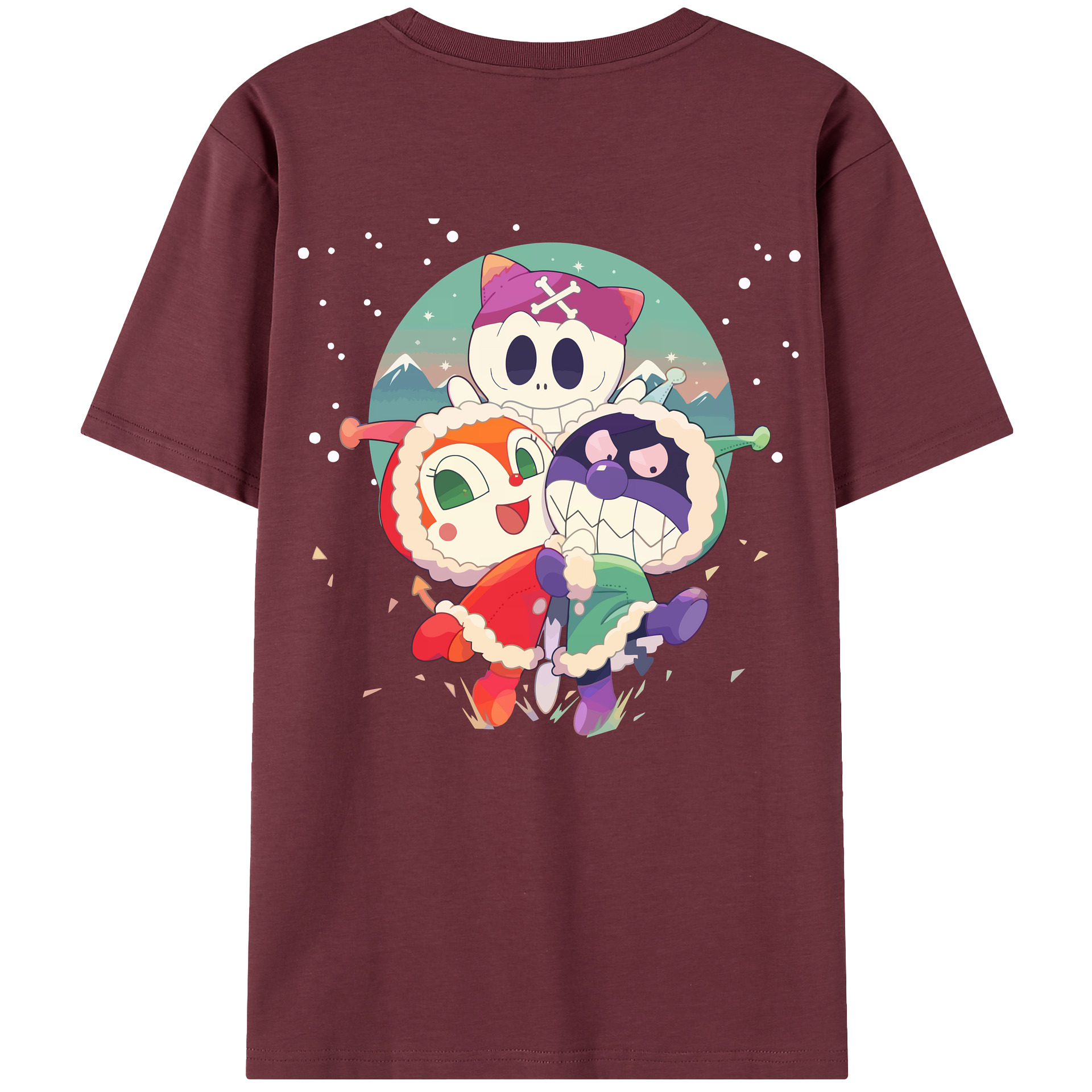 （画像用） アンパンマン Anpanman 綿100％半袖Tシャツ（背面プリント）